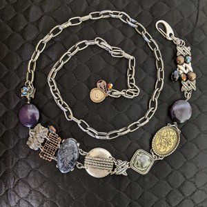 Gun metal adjustable belt